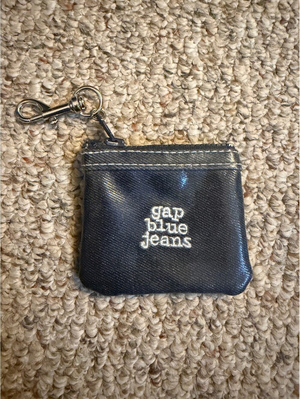 Gap kids vintage 90's "gap blue jeans" coated jean mini keychain
